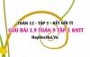 Bài 1.9 SGK Toán 12 tập 1 Kết nối tri thức